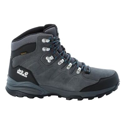 Jack Wolfskin Herren Refugio Texapore Mid M, Grey / Black, 48 EU Jack Wolfskin Herren Refugio Texapore Mid M, Grey / Black, 48 EU