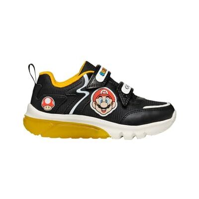Geox J CIBERDRON Boy I Sneaker, Black/Yellow, 30 EU Geox J CIBERDRON Boy I Sneaker, Black/Yellow, 30 EU