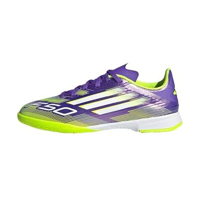 Adidas Unisex Kinder F50 League Indoor Football Boots Kids, Purple Rush/Cloud White/Lucid Lemon, 31 EU Adidas Unisex Kinder F50 League Indoor Football Boots Kids, Purple Rush/Cloud White/Lucid Lemon, 31 EU