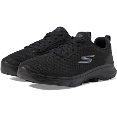 Skechers Damen Go Walk 7 Clear Path Low-Top-Sneaker, Schwarz, 37.5 EU Skechers Damen Go Walk 7 Clear Path Low-Top-Sneaker, Schwarz, 37.5 EU