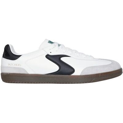 Skechers Herren Hotshot Pyke Turnschuhe, White Duraleather/Suede/Black Trim, 46 EU Skechers Herren Hotshot Pyke Turnschuhe, White Duraleather/Suede/Black Trim, 46 EU