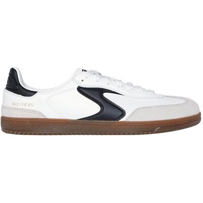 Skechers Damen Hotshot Kickoff Sneaker, White Duraleather Leather Black Trim, 41 EU Skechers Damen Hotshot Kickoff Sneaker, White Duraleather Leather Black Trim, 41 EU