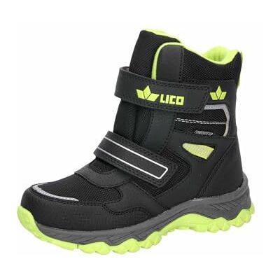 Lico Jungen Unisex Kinder Branko V Winterstiefel, Schwarz/Lemon, 28 EU Lico Jungen Unisex Kinder Branko V Winterstiefel, Schwarz/Lemon, 28 EU