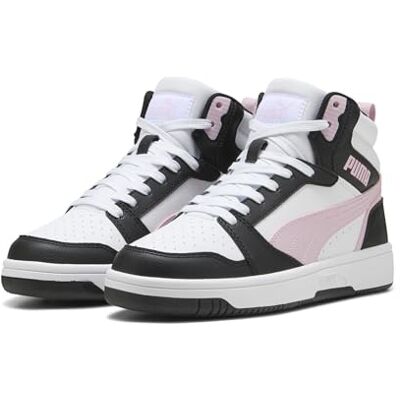 Puma Rebound V6, Unisex Sneaker, White-Rose Mauve- Black, Puma Rebound V6, Unisex Sneaker, White-Rose Mauve- Black,