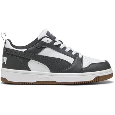 Puma Rebound V6 LO JR Sneaker, White-Dusky Gray-Gum, 39.5 EU Puma Rebound V6 LO JR Sneaker, White-Dusky Gray-Gum, 39.5 EU