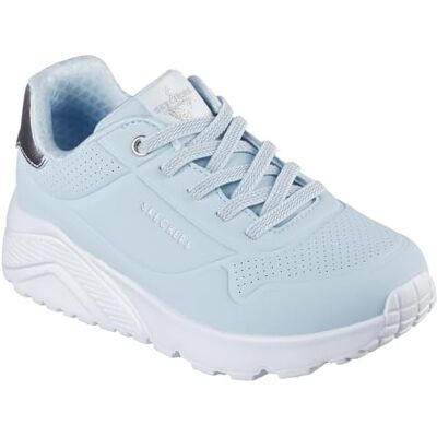 Skechers Mädchen UNO Lite Turnschuhe, Light Blue Synthetic/Silver Trim, 33.5 EU Skechers Mädchen UNO Lite Turnschuhe, Light Blue Synthetic/Silver Trim, 33.5 EU