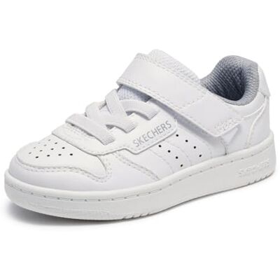 Skechers Jungen Quick Street Sneaker, White Synthetic White Trim, 32 EU Skechers Jungen Quick Street Sneaker, White Synthetic White Trim, 32 EU