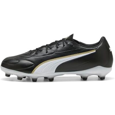 Puma King 20 Match FG/AG Fußballschuh, Unisex, Schwarz/Weißgold, 9 UK Puma King 20 Match FG/AG Fußballschuh, Unisex, Schwarz/Weißgold, 9 UK