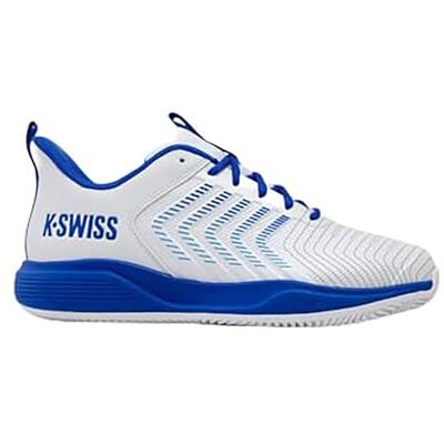 K-Swiss Herren ULTRASHOT Light Clay Tennis Shoe, White/Dazzling Blue/Baltic Sea, 44 EU K-Swiss Herren ULTRASHOT Light Clay Tennis Shoe, White/Dazzling Blue/Baltic Sea, 44 EU