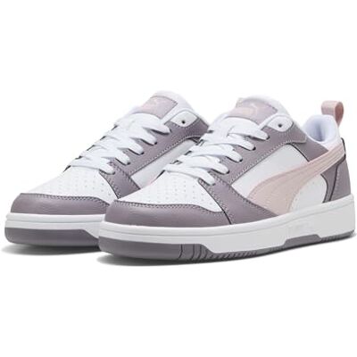 Puma Rebound V6 Low Unisex Sneaker, White Mauve Mist Plum Jam, 47 EU Puma Rebound V6 Low Unisex Sneaker, White Mauve Mist Plum Jam, 47 EU