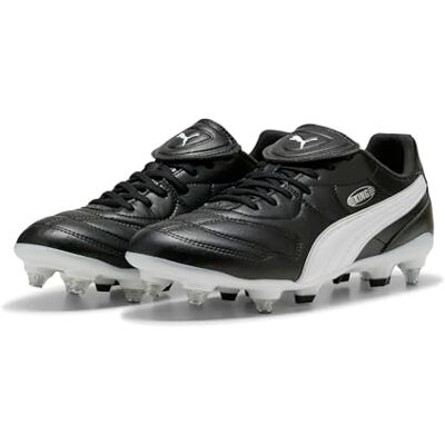 Puma Unisex King Liga Mxsg Fußballschuh, Schwarz Weiß Silber, 47 EU Puma Unisex King Liga Mxsg Fußballschuh, Schwarz Weiß Silber, 47 EU