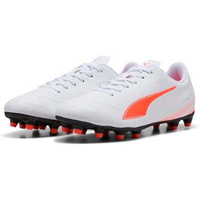 Puma Vitoria II Fg/AgFußballschuh für Herren, Weiß, leuchtendes Rot, 42 EU Puma Vitoria II Fg/AgFußballschuh für Herren, Weiß, leuchtendes Rot, 42 EU