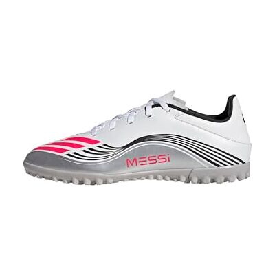 Adidas Unisex F50 Messi Club Turf Football Boots, FTWR White/Lucid red/Silver met., 47 1/3 EU Adidas Unisex F50 Messi Club Turf Football Boots, FTWR White/Lucid red/Silver met., 47 1/3 EU