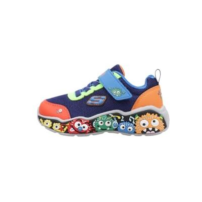 Skechers Baby Jungen Play Scene Turnschuhe, Navy & Blue Textile/ Lime & Red Synthetic/ Mu, 26 EU Skechers Baby Jungen Play Scene Turnschuhe, Navy & Blue Textile/ Lime & Red Synthetic/ Mu, 26 EU