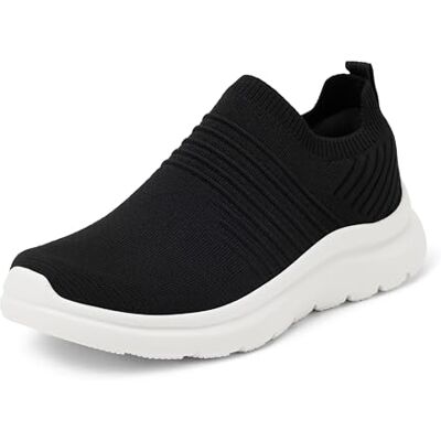 Amazon Essentials Damen Leichte Slip-On-Wanderschuhe, Schwarz Weiß, 43 EU Amazon Essentials Damen Leichte Slip-On-Wanderschuhe, Schwarz Weiß, 43 EU