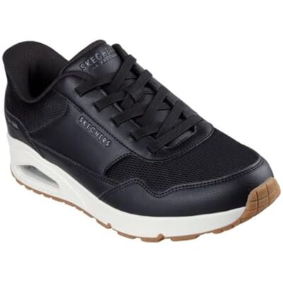 Skechers UNO Banksia Herren-Sneaker, Schwarzes Duraleather Mesh, 45 EU Skechers UNO Banksia Herren-Sneaker, Schwarzes Duraleather Mesh, 45 EU