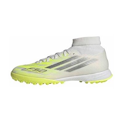 Adidas Damen F50 SPARKFUSION League Mid Cut Turf Football Shoes Womens, FTWR White/Iron met./hi-Res Yellow, 41 1/3 EU Adidas Damen F50 SPARKFUSION League Mid Cut Turf Football Shoes Womens, FTWR White/Iron met./hi-Res Yellow, 41 1/3 EU