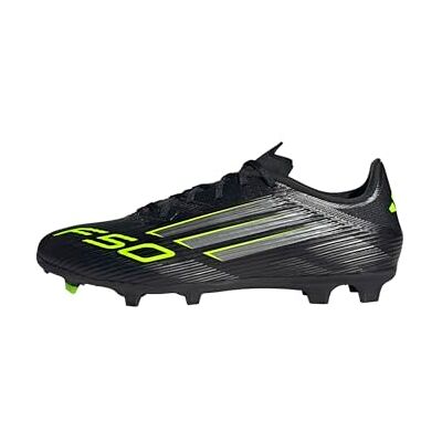 Adidas Unisex F50 League Firm Ground Football Boots, Core Black/Iron Metallic/Lucid Lemon, 44 2/3 EU Adidas Unisex F50 League Firm Ground Football Boots, Core Black/Iron Metallic/Lucid Lemon, 44 2/3 EU