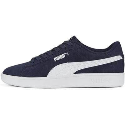 Puma Unisex Kinder Smash 3.0 Sd Jr Sneaker, Navy White, 38 EU Puma Unisex Kinder Smash 3.0 Sd Jr Sneaker, Navy White, 38 EU