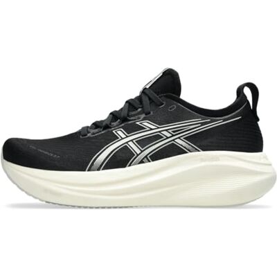 ASICS Herren Gel-Nimbus 27 Laufschuh, Schwarz/Seegrau, 44.5 EU ASICS Herren Gel-Nimbus 27 Laufschuh, Schwarz/Seegrau, 44.5 EU