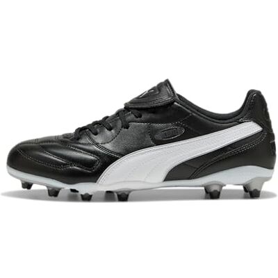 Puma King Liga FG/AG Fußballschuh, Unisex, Schwarz/Silber/Weiß, 9.5 UK Puma King Liga FG/AG Fußballschuh, Unisex, Schwarz/Silber/Weiß, 9.5 UK