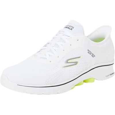 Skechers Herren Go Walk 7 Valin Sneaker, White and Black Textile Synthetic, 45 EU Skechers Herren Go Walk 7 Valin Sneaker, White and Black Textile Synthetic, 45 EU
