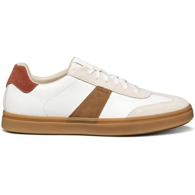 Geox MAN U BALTMOORE Sneakers White/Rust 44_EU Geox MAN U BALTMOORE Sneakers White/Rust 44_EU
