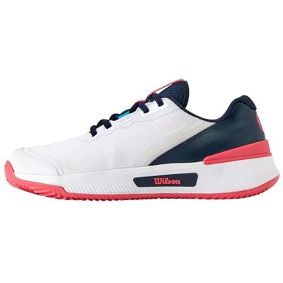 WILSON Intrigue Pro Clay Damen-Tennisschuhe, Großartige Mittelfußunterstützung und Traktion, Luxuriöser Komfort und Haltbarkeit, Weiß/Navy Blazer/Dubarry, Größe 6 WILSON Intrigue Pro Clay Damen-Tennisschuhe, Großartige Mittelfußunterstützung und Traktion, Luxuriöser Komfort und Haltbarkeit, Weiß/Navy Blazer/Dubarry, Größe 6
