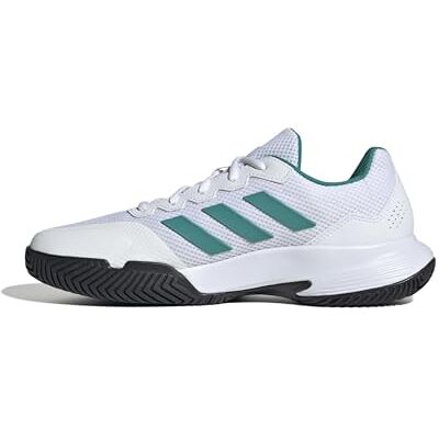 Adidas Herren Gamecourt 2.0 Tennis Shoes, FTWR White/Pure Teal/core Black, 46 EU Adidas Herren Gamecourt 2.0 Tennis Shoes, FTWR White/Pure Teal/core Black, 46 EU