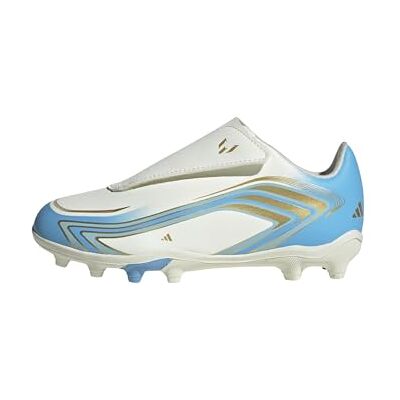 Adidas Unisex Kinder F50 Messi Club Velcro Firm Ground/Multi Ground Football Boots Kids Shoes, Ivory/semi Blue Burst/Icey Blue, 30 EU Adidas Unisex Kinder F50 Messi Club Velcro Firm Ground/Multi Ground Football Boots Kids Shoes, Ivory/semi Blue Burst/Icey Blue, 30 EU
