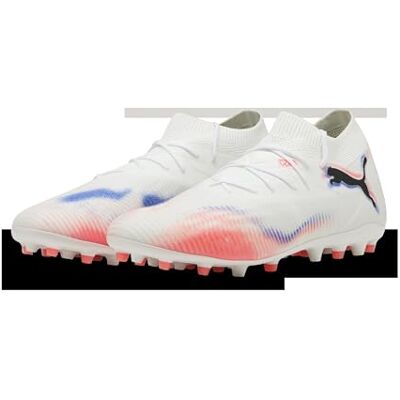 Puma Future 8 Match Mg Fußballschuh für Unisex, Weiß, Schwarz, leuchtendes Rot, 40.5 EU Puma Future 8 Match Mg Fußballschuh für Unisex, Weiß, Schwarz, leuchtendes Rot, 40.5 EU