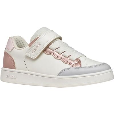 Geox J ECLYPER Girl B Sneaker, White/PINK, 35 EU Geox J ECLYPER Girl B Sneaker, White/PINK, 35 EU
