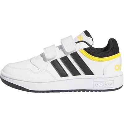 Adidas Unisex Kinder Hoops Lifestyle Basketball Hook-and-Loop Shoes, Cloud White/Core Black/Bold Gold, 35 EU Adidas Unisex Kinder Hoops Lifestyle Basketball Hook-and-Loop Shoes, Cloud White/Core Black/Bold Gold, 35 EU