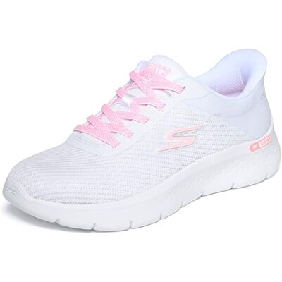 Skechers Damen Go Walk Flex Carla Sneaker, Weiß Rosa, Größe 42 Skechers Damen Go Walk Flex Carla Sneaker, Weiß Rosa, Größe 42