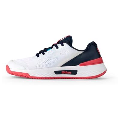WILSON Intrigue Pro Damen-Tennisschuhe, Außergewöhnliche Stabilität und Fußgewölbeunterstützung Sicherer Sitz der Ferse für optimalen Halt, Weiß/Navy Blazer/Dubarry, Größe: 9 WILSON Intrigue Pro Damen-Tennisschuhe, Außergewöhnliche Stabilität und Fußgewölbeunterstützung Sicherer Sitz der Ferse für optimalen Halt, Weiß/Navy Blazer/Dubarry, Größe: 9