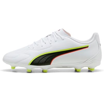 Puma Uni King 20 Play FG/AG Fußballschuh, weiß-leuchtendes Rot-Gelb Alert, Größe 39, Weiß Leuchtend, rot, gelb, 39 EU Puma Uni King 20 Play FG/AG Fußballschuh, weiß-leuchtendes Rot-Gelb Alert, Größe 39, Weiß Leuchtend, rot, gelb, 39 EU