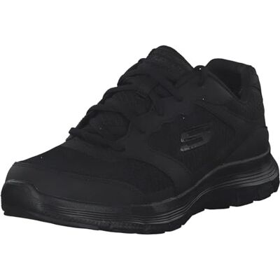 Skechers Herren Flex Advantage 4.0 Sneaker, Black Leather Mesh Pu Black Trim, 42.5 EU Skechers Herren Flex Advantage 4.0 Sneaker, Black Leather Mesh Pu Black Trim, 42.5 EU