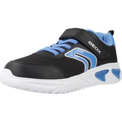 Geox J Assister Boy C Sneaker, Black/Sky, 25 EU Geox J Assister Boy C Sneaker, Black/Sky, 25 EU