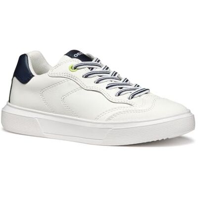 Geox J NETTUNO Boy A Sneaker, White/Navy, 35 EU Geox J NETTUNO Boy A Sneaker, White/Navy, 35 EU