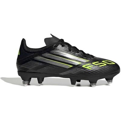 Adidas Unisex Kinder F50 League Soft Ground Football Boots Kids Fußballschuhe, core Black/Iron met./Lucid Lemon Adidas Unisex Kinder F50 League Soft Ground Football Boots Kids Fußballschuhe, core Black/Iron met./Lucid Lemon