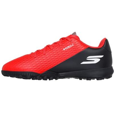 Skechers Jungen Skx_2 Jr Youth Tf Boots Precise Strike Control, Lightweight Turf Traction, Red Synthetic/Black Trim, 32 EU Skechers Jungen Skx_2 Jr Youth Tf Boots Precise Strike Control, Lightweight Turf Traction, Red Synthetic/Black Trim, 32 EU