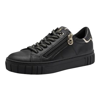 MARCO TOZZI by Guido Maria Kretschmer Damen Sneaker flach mit Reißverschluss Freizeit, Schwarz (Black Comb), 38 EU MARCO TOZZI by Guido Maria Kretschmer Damen Sneaker flach mit Reißverschluss Freizeit, Schwarz (Black Comb), 38 EU