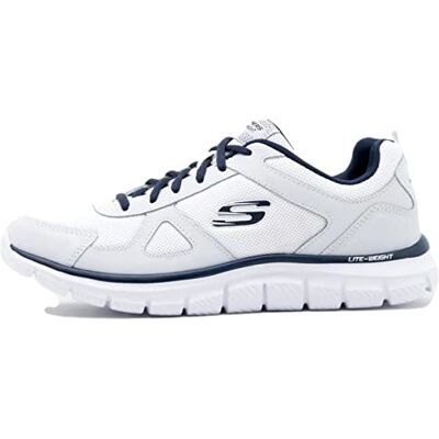 Skechers Herren Track Scloric Sneaker, Weiß, 41,5 EU Skechers Herren Track Scloric Sneaker, Weiß, 41,5 EU