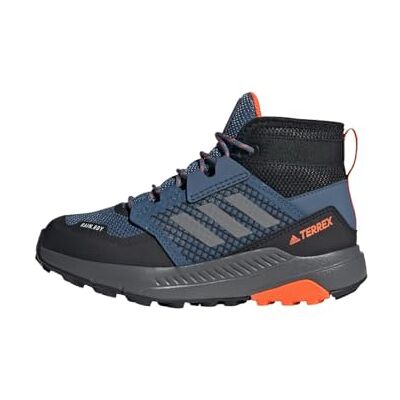 Adidas Unisex Kinder Terrex Trailmaker Mid RAIN.RDY Hiking Shoes, Wonder Steel/Grey/Impact Orange, 32 EU Adidas Unisex Kinder Terrex Trailmaker Mid RAIN.RDY Hiking Shoes, Wonder Steel/Grey/Impact Orange, 32 EU