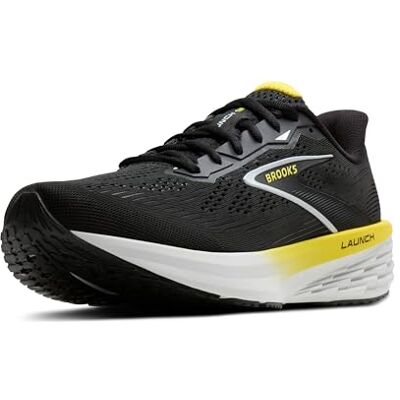 Brooks Herren Launch 12 Neutral Running Shoe, Schwarz/Cybergelb/Auster, 11 Brooks Herren Launch 12 Neutral Running Shoe, Schwarz/Cybergelb/Auster, 11