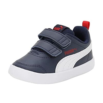 Puma Unisex Kinder Courtflex V2 V Inf Turnschuhe, Peacoat High Risk Red, 22 EU Puma Unisex Kinder Courtflex V2 V Inf Turnschuhe, Peacoat High Risk Red, 22 EU