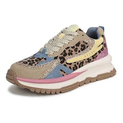 Blowfish Damen Leo Schnürschuhe, Blau/Rosa/Gelb, Mittel Fit, EU 39 Blowfish Damen Leo Schnürschuhe, Blau/Rosa/Gelb, Mittel Fit, EU 39