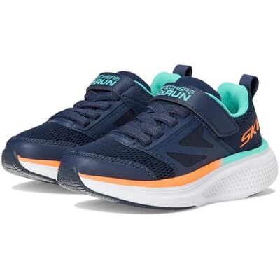 Skechers Jungen Go Run Elevate 2.0 Find My Turnschuhe, Navy Textile / Navy Synthetic / Orange & Blue, 32 EU Skechers Jungen Go Run Elevate 2.0 Find My Turnschuhe, Navy Textile / Navy Synthetic / Orange & Blue, 32 EU