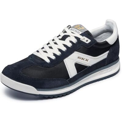 Skechers Herren Skx 92 Spective Turnschuhe, Black Leather/White Textile/Pu, 45 EU Skechers Herren Skx 92 Spective Turnschuhe, Black Leather/White Textile/Pu, 45 EU