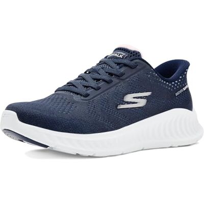 Skechers Damen Go Walk Now Khloe Slip-InTurnschuhe, Navy Textile/White Trim, 38 EU Skechers Damen Go Walk Now Khloe Slip-InTurnschuhe, Navy Textile/White Trim, 38 EU